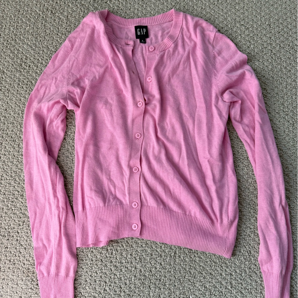 GAP Light Pink Button-Front Cardigan